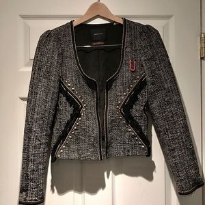 Maison Scotch Jackets & Coats - Madison Scotch tweed and tassel blazer Maison Scotch Jackets & Coats - Madison Scotch tweed and tassel blazer