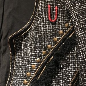 Maison Scotch Jackets & Coats - Madison Scotch tweed and tassel blazer Maison Scotch Jackets & Coats - Madison Scotch tweed and tassel blazer