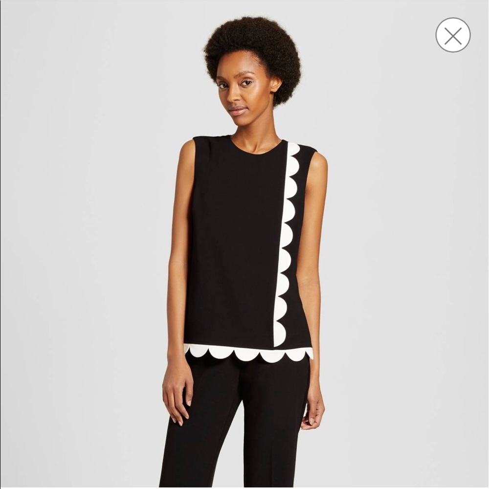 Victoria Beckham Scalloped Top