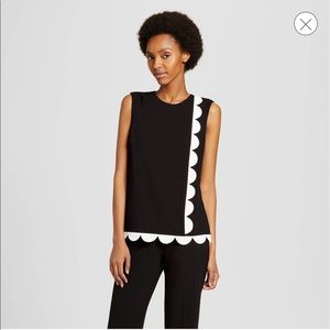 Victoria Beckham Scalloped Top