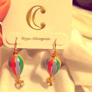Hot air balloon earrings
