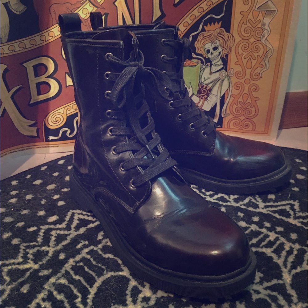 Oxblood Combat boots