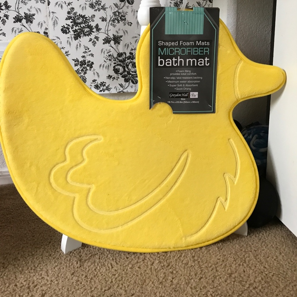 Microfiber ducky bath mat