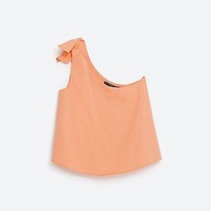 Zara Asymmetric Top with bow