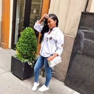 CHANEL silver classic single flap