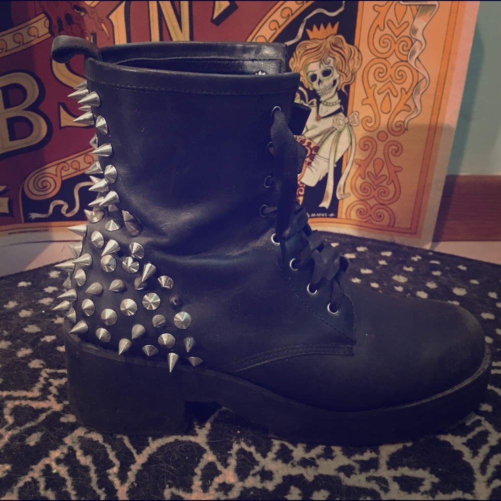 Steve Madden St Marks Spiked Combat boots