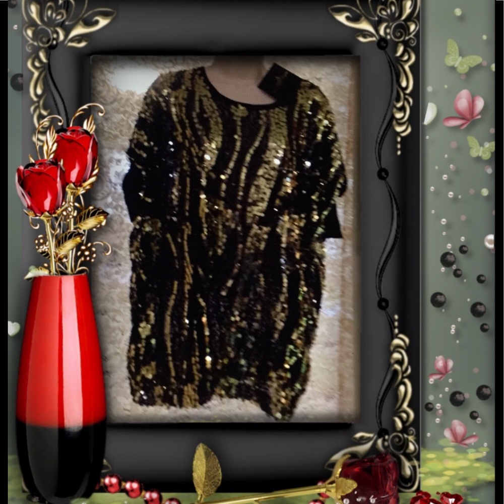 Joan Boyce Sequin top. Closet Closing