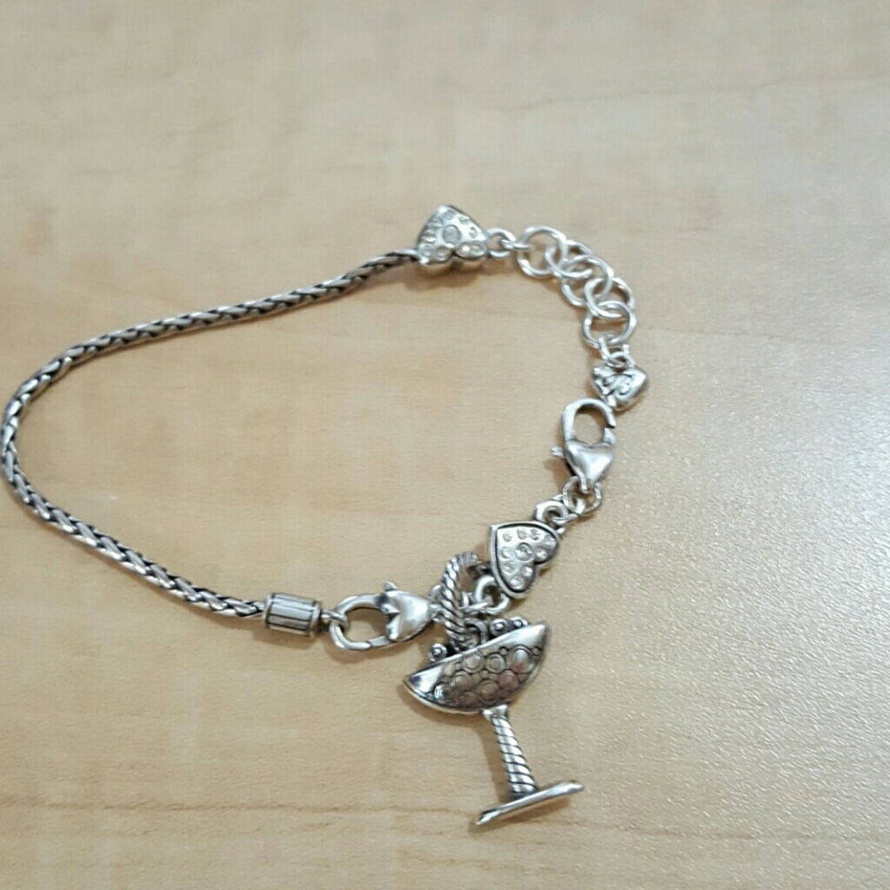 Brighton charm bracelet w/ cocktail charm