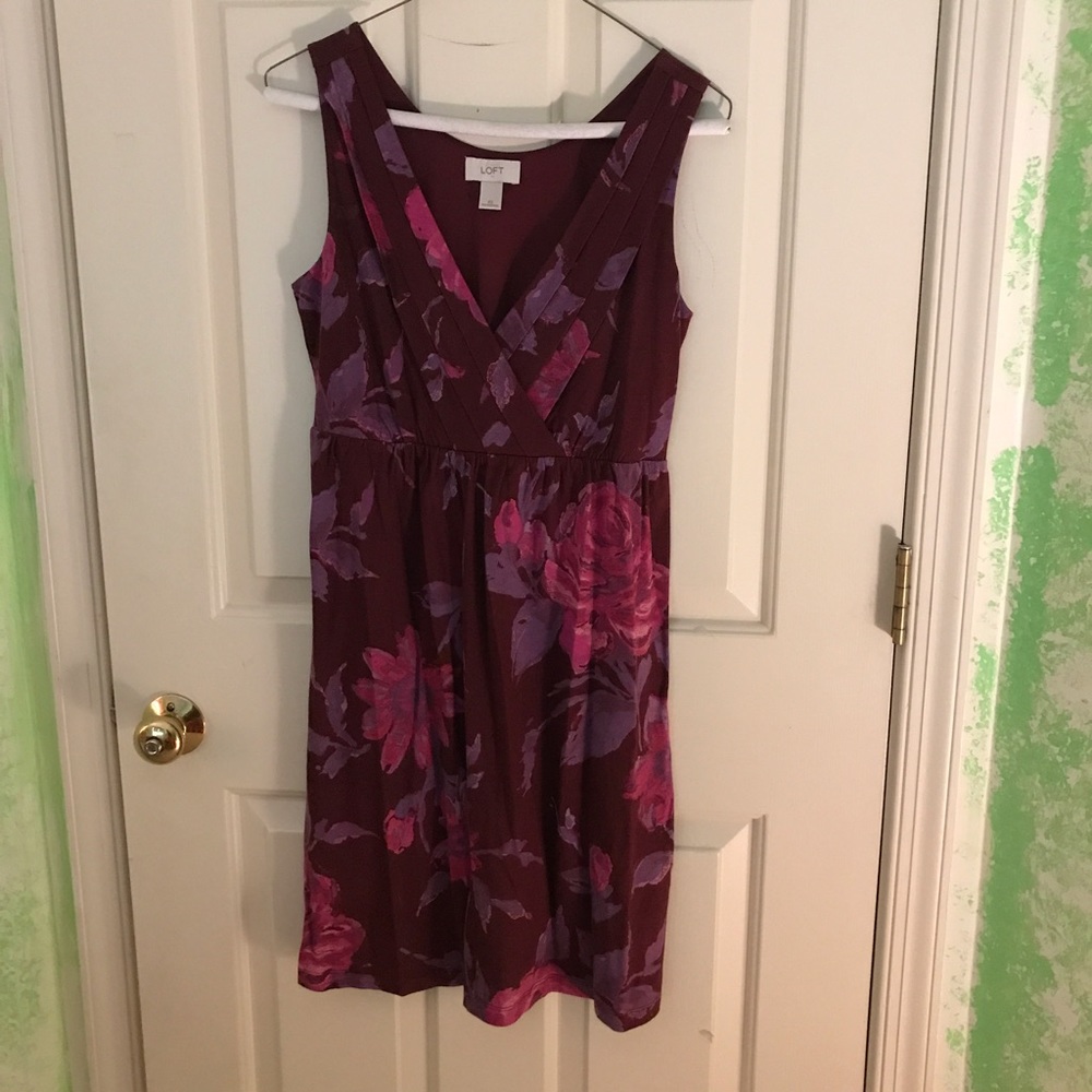 Loft purple and magenta dress