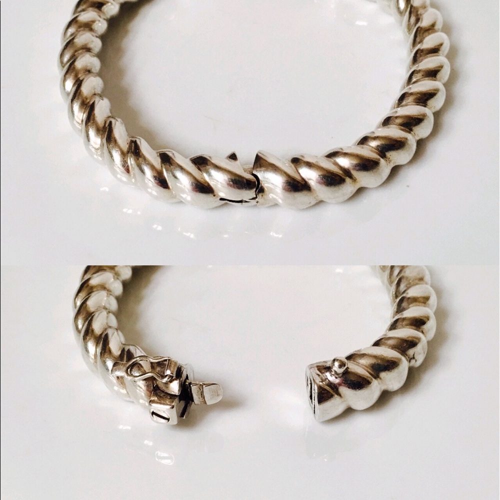 Tiffany & Co. Sterling Hinged Twist 10mm Bangle - Picture 4 of 8