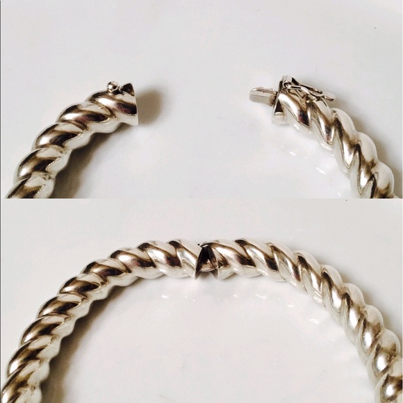Tiffany & Co. Sterling Hinged Twist 10mm Bangle - Picture 5 of 8