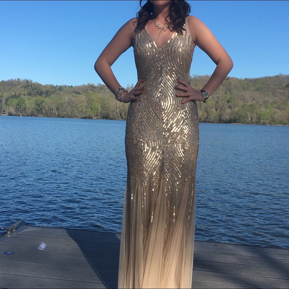 Gold Prom dress