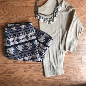 Ann Taylor tribal print pencil skirt