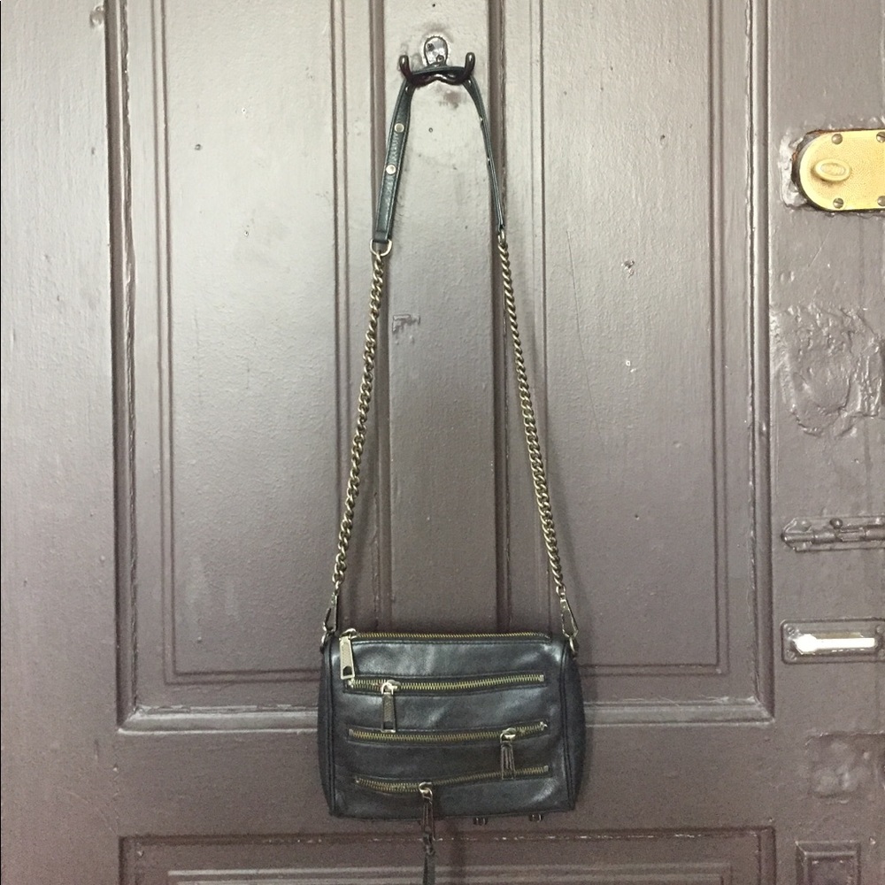 Black Rebecca Minkoff zip crossbody
