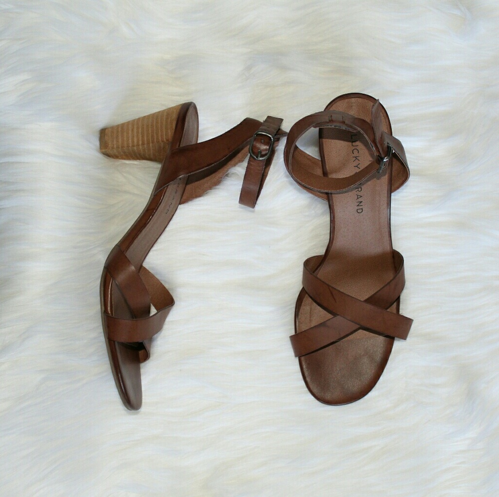 Lucky Brand Brown Leather Sandals