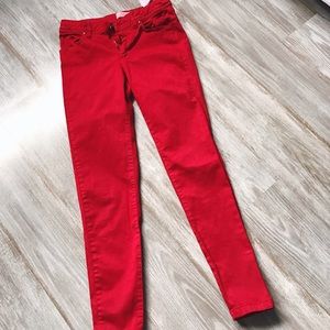 Zara Red Skinny Jeans