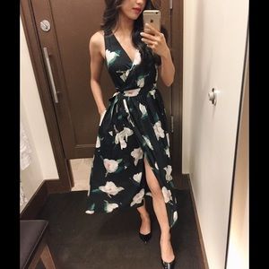 Black Floral Banana Republic Dress