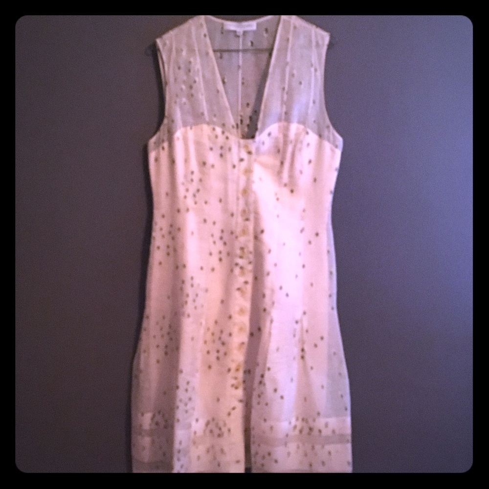 Carolina Herrera Floral Embroidered Spring Dress-