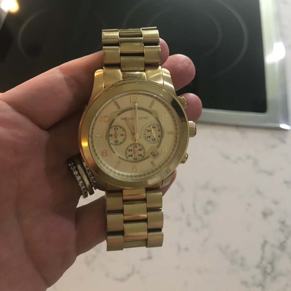 Gold Large Michael Kors Watch