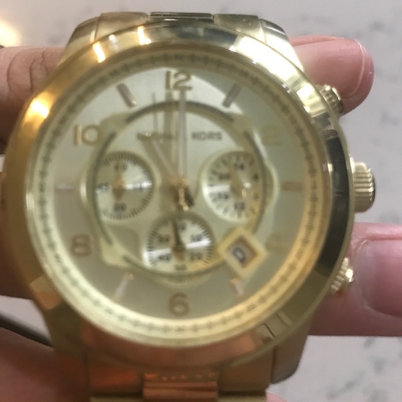 Gold Large Michael Kors Watch main image 4