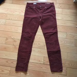 Gap Always Skinny burgundy corduroys