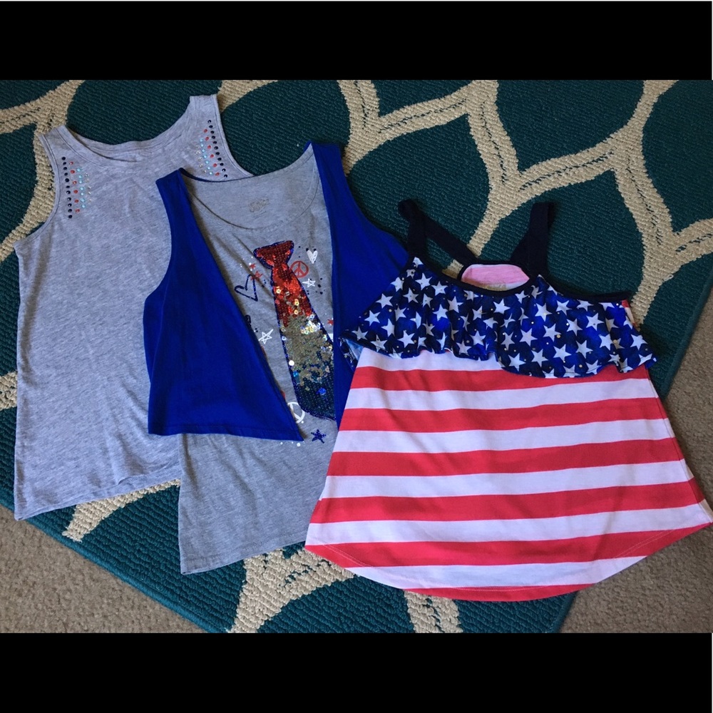 Justice/Cherokee brand tanks 🇺🇸 July 4th prefect