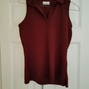 Sleeveless xs top in burgundy