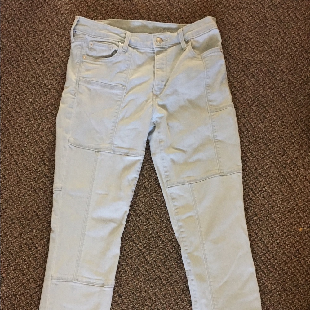 Gap Light-Wash Patchwork Jeans