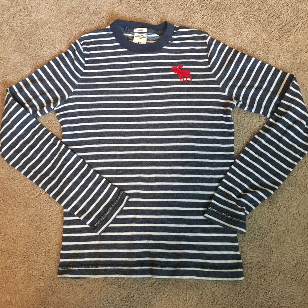Reduced! Abercrombie kids blue/white shirt, XL