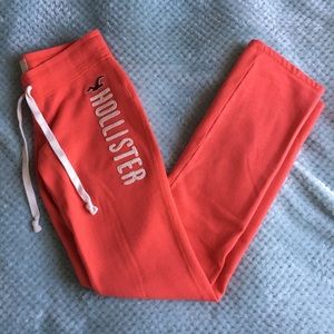 Coral Hollister Sweatpants