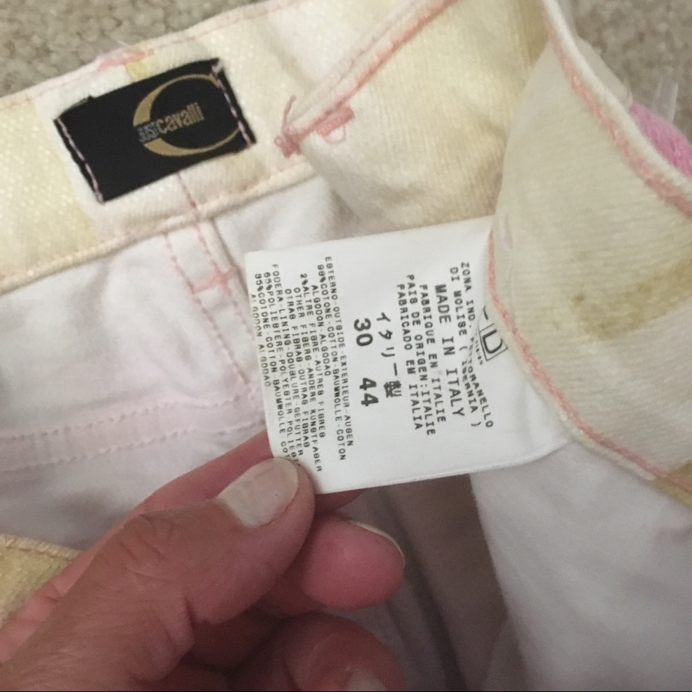 Just Cavalli🐍Pink Cotton Snakeprint Jeans - Picture 4 of 5