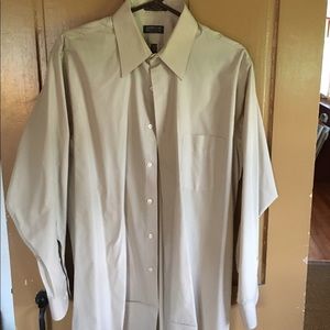 Men's Tan dress shirt.  16 32/33.