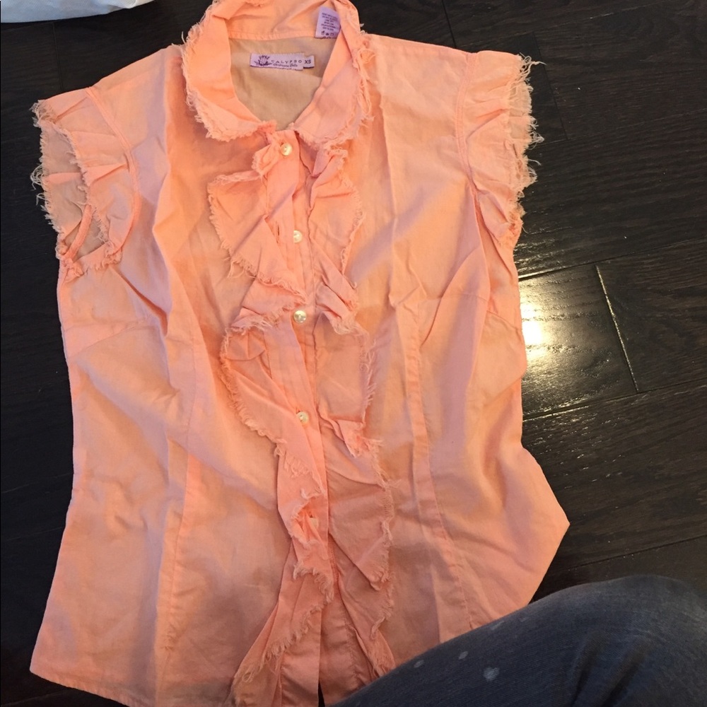 Calypso ruffled top