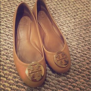 Tan Tory Burch Flats