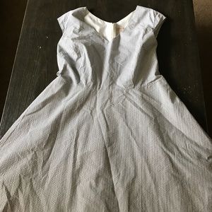 Seersucker tea length dress