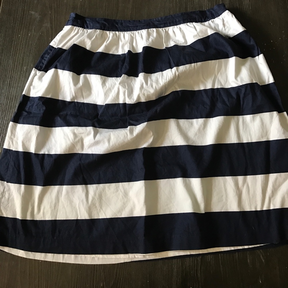 Nautical striped skirt with pockets