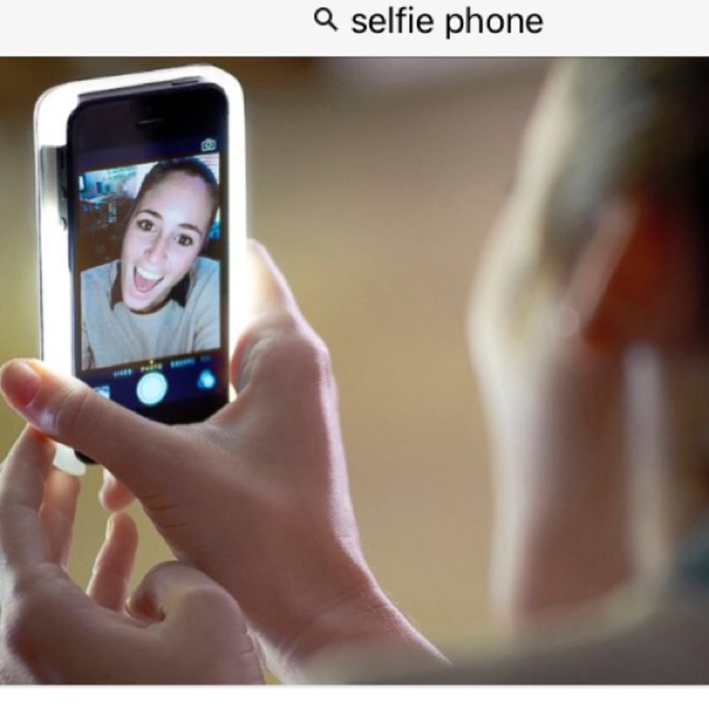 iPhone 6 rose gold light up selfie phone case