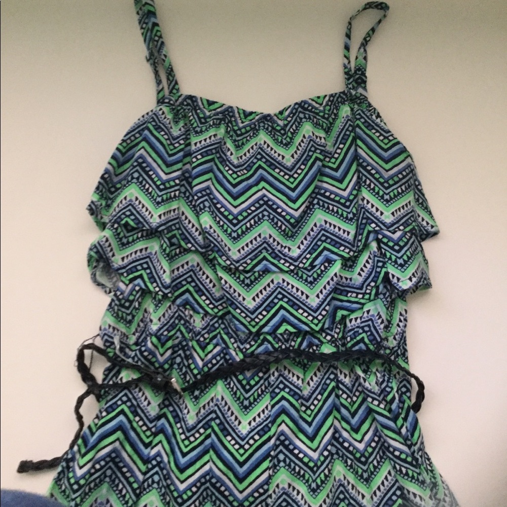 Blue and green romper!