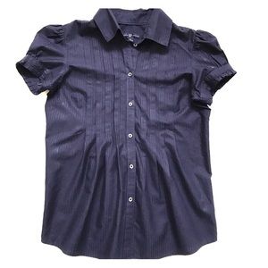 Navy blue pleated shirt -Gap