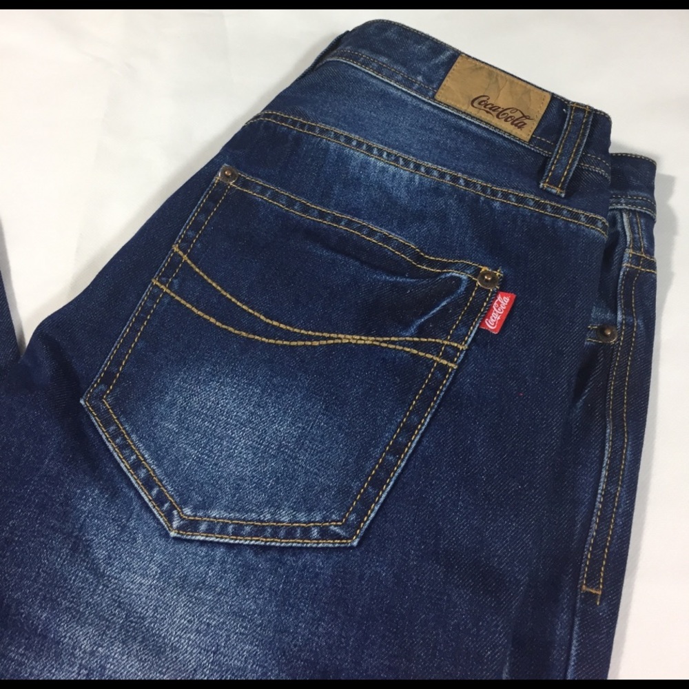 Distressed Coca-Cola denim jeans