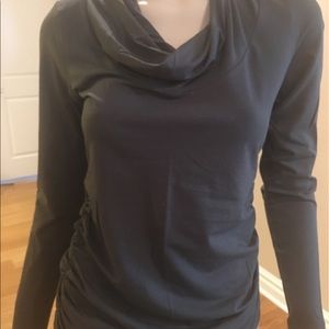 CAbi twist cowl neck tee, size small