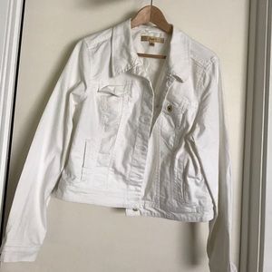 Motto White Denim Jacket