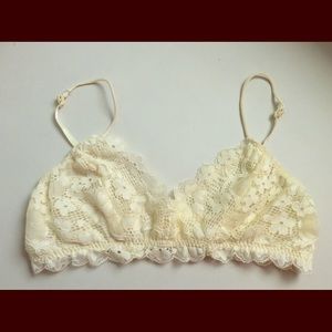 Cream Lacey Bralette