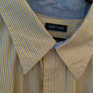 Yellow Stripe Button Up