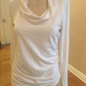CAbi twist cowl neck tee, size small