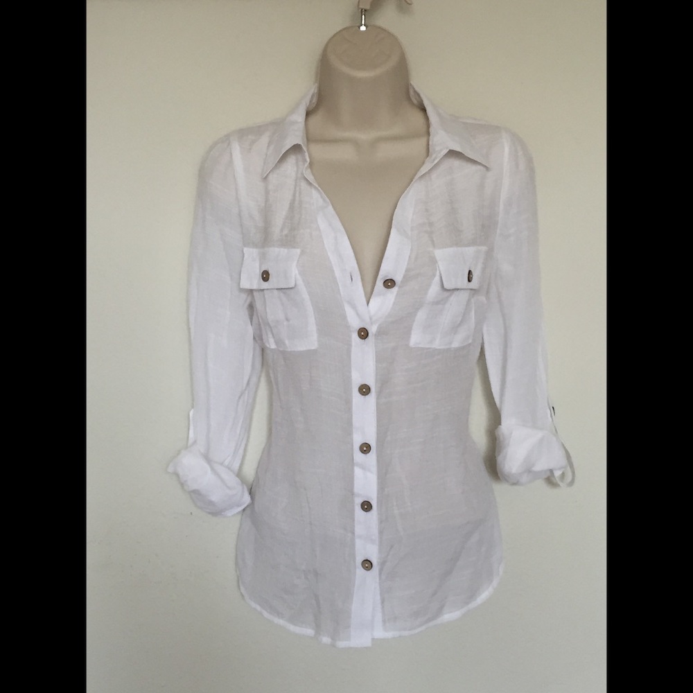 Cool and Sheer White Button Down