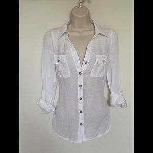 Cool and Sheer White Button Down