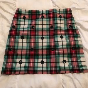 Vineyard Vines Skirt. Plaid with sequins