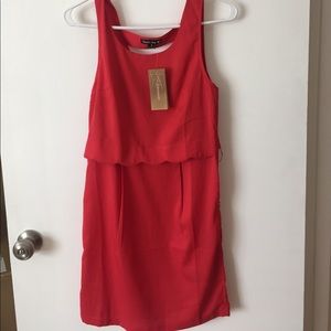 NWT Red scalloped dress