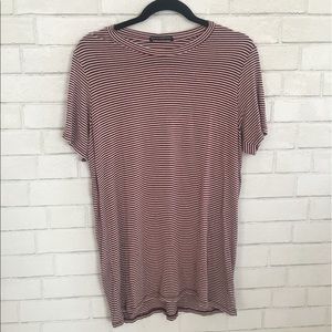 Brandy Melville red and white striped tee